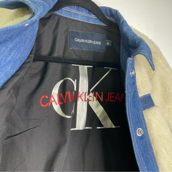 Denim and Sherpa Jacket Calvin Klein Jeans Medium - Picture 6 of 8